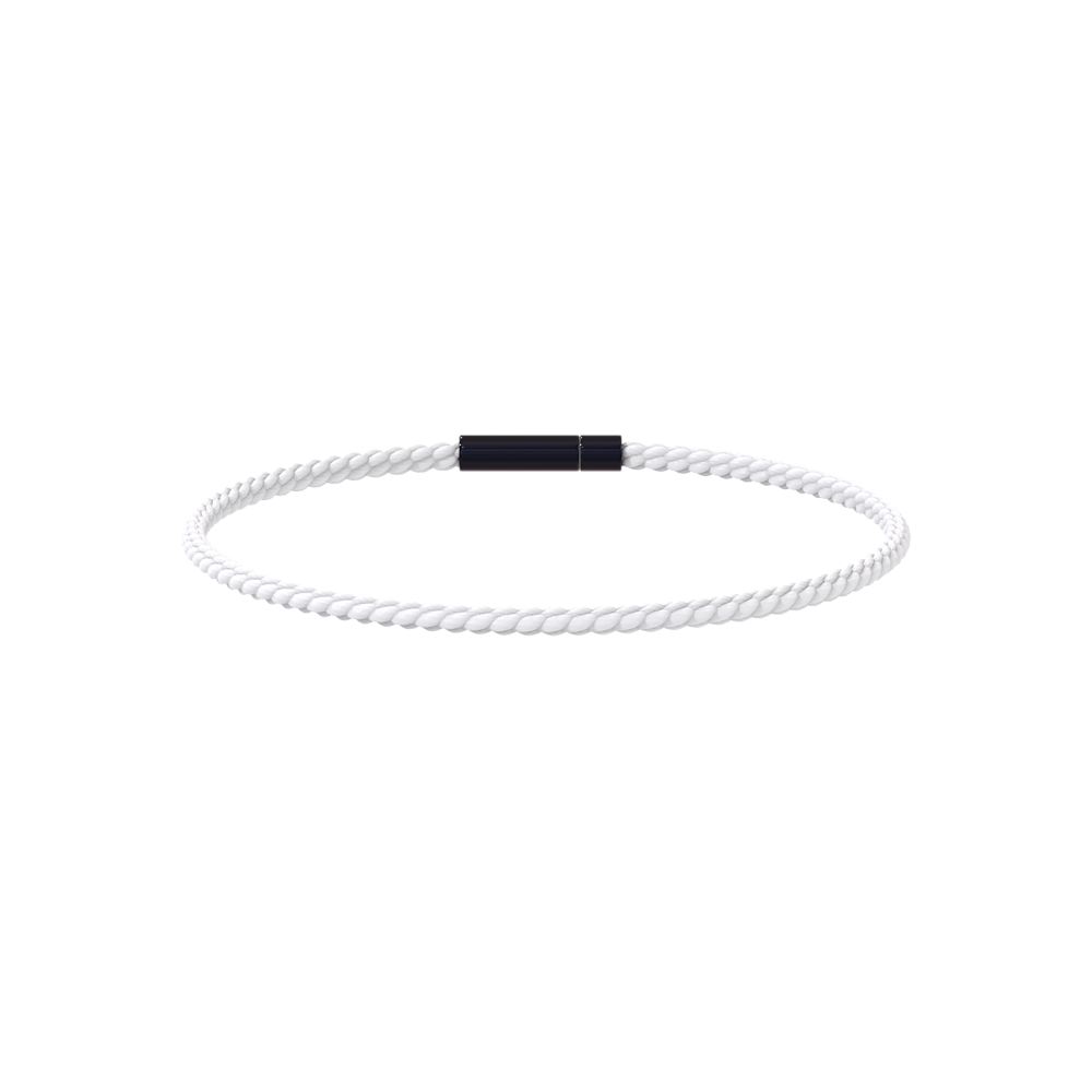Winder of Love Crown 9 ID Cord in White braided nylon