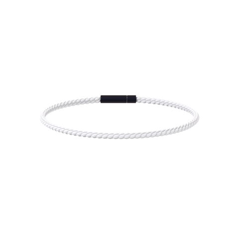 Winder of Love Crown 9 ID Cord in White braided nylon