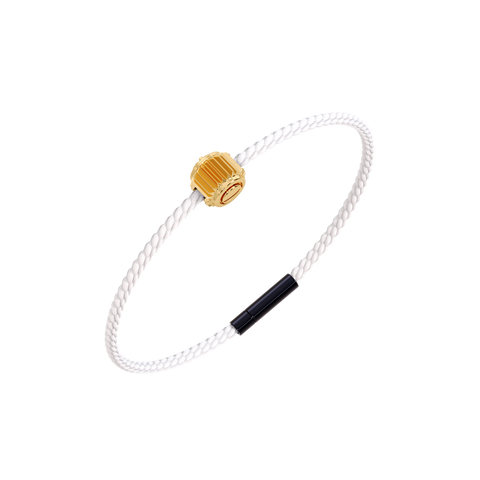 Winder of Love Crown 9 Bracelet - 18K Yellow Gold - White