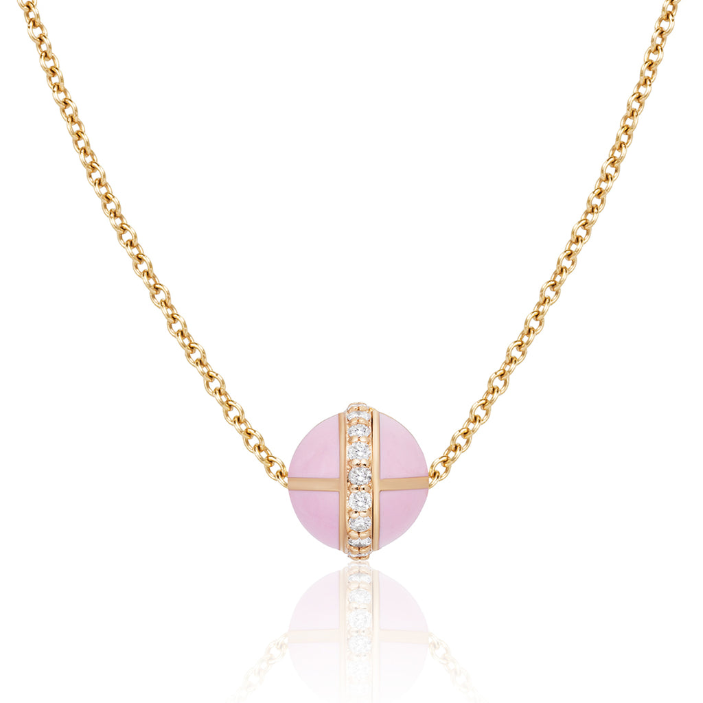 Rising Canopus Pendant with Diamonds (Pink)
