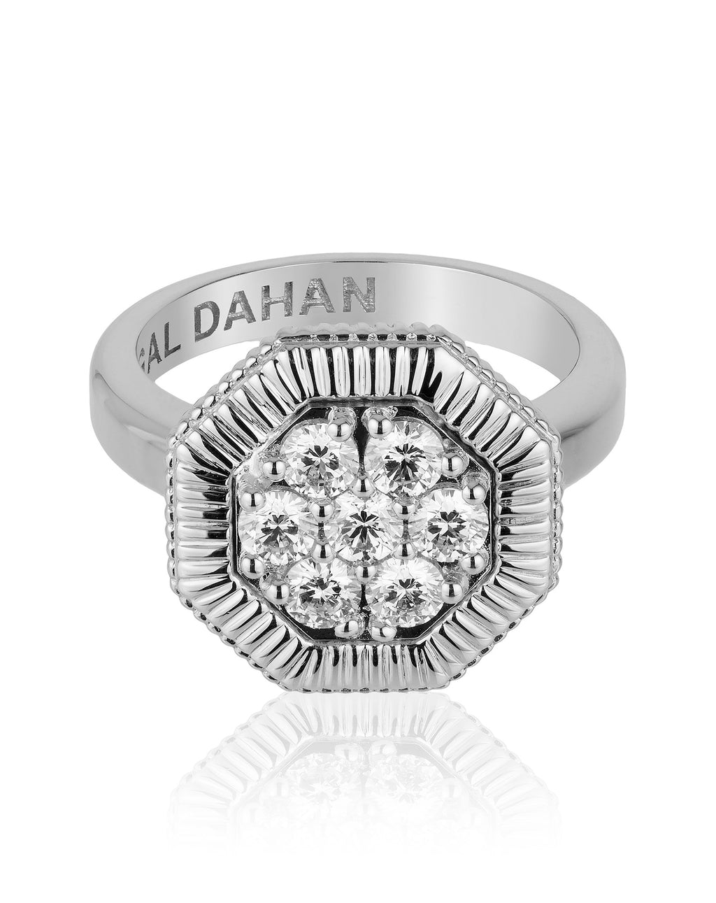 Octanight Ring in White Gold