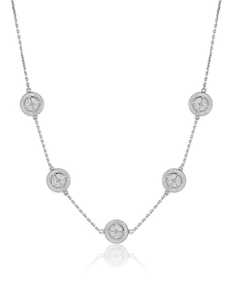 Winder of Love Necklace with diamonds, 5 Motifs