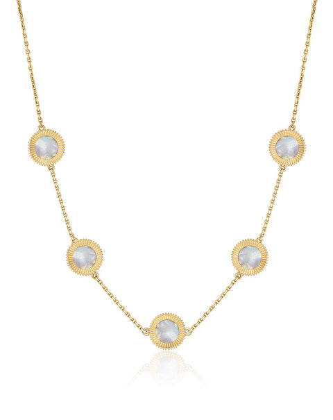 Winder of Love Necklace, 5  Motifs (Pearl)