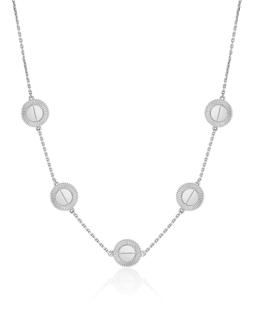 Winder of Love Necklace, 5 Motifs (White