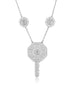 Day & Night Key Necklace in White Gold