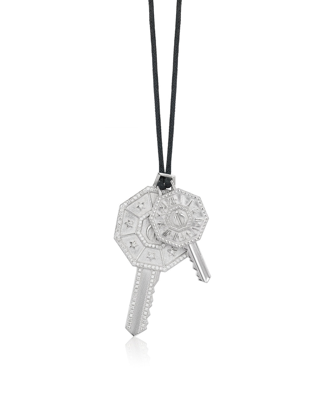 Day & Night Double Key of Love Pendant