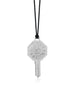 Day & Night Dual Key Necklace in White Gold