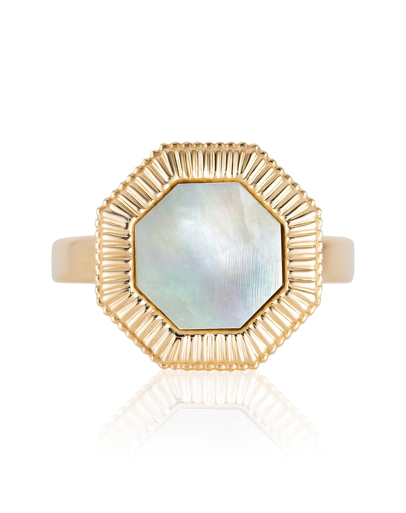 Octaday Ring with Mother-of-Pearl