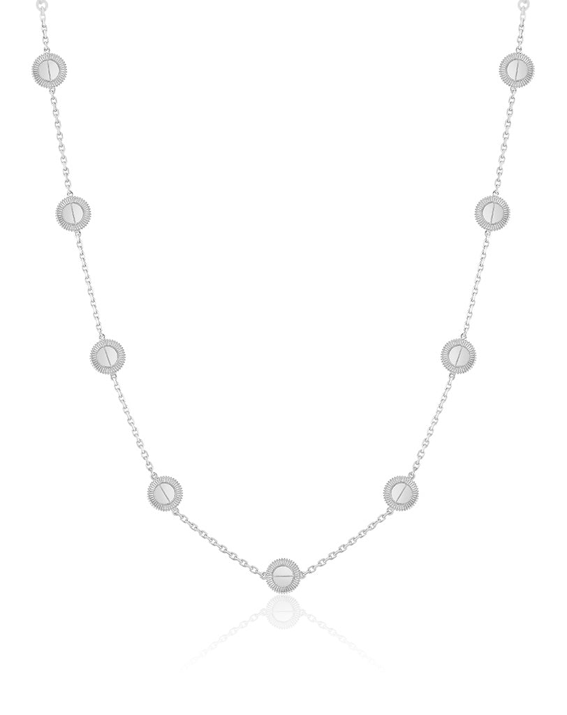 Winder of Love Necklace, 9 Motifs (White)