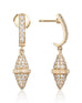 Golden Iconec Earrings with Paved Diamonds (Full)
