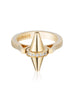 Golden Iconec Ring with Diamonds (Vertical)