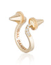 Golden Iconec Between the Finger Ring with Diamonds