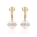 Rising Canopus Drop Earrings with Diamonds (White)