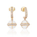 Rising Canopus Drop Earrings with Diamonds (White)