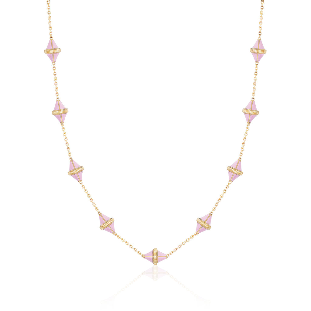 Tresor Iconec Necklace, 10 Motifs (Pink)