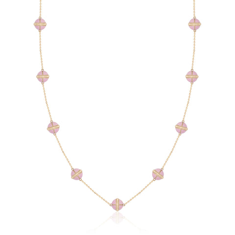 Rising Canopus Necklace, 9 Motifs (Pink)