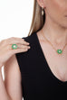 Queen Idoraelle Enamel Lines Ring (Green)