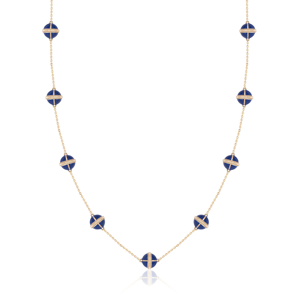 Rising Canopus Necklace, 9 Motifs (Blue)