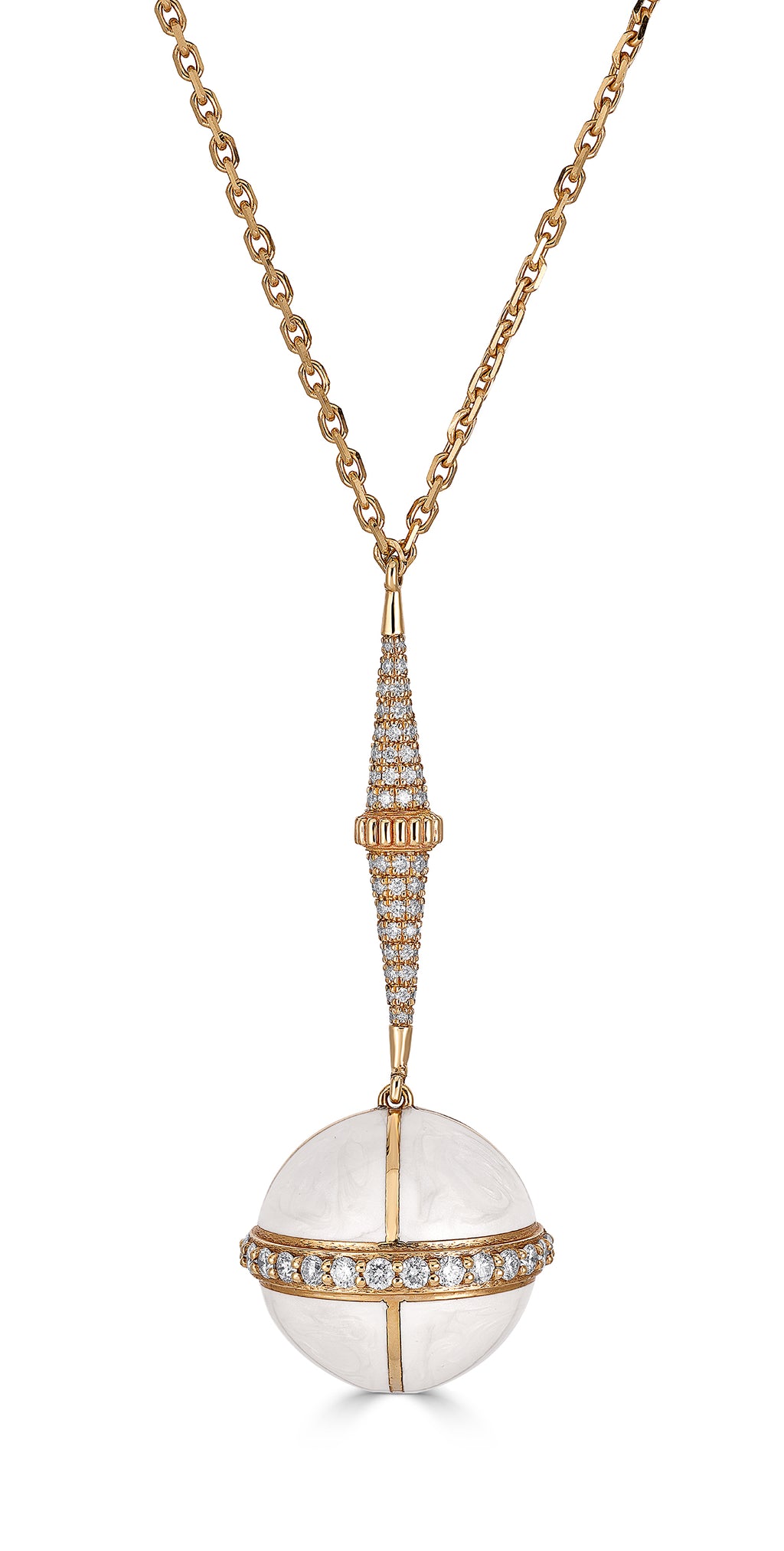 Large Rising Canopus Necklace with Diamonds