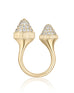 Tresor Iconec Between The Finger Ring with Diamonds (Yellow Gold)