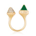 Tresor Iconec Between The Finger Ring with Diamonds (Green)