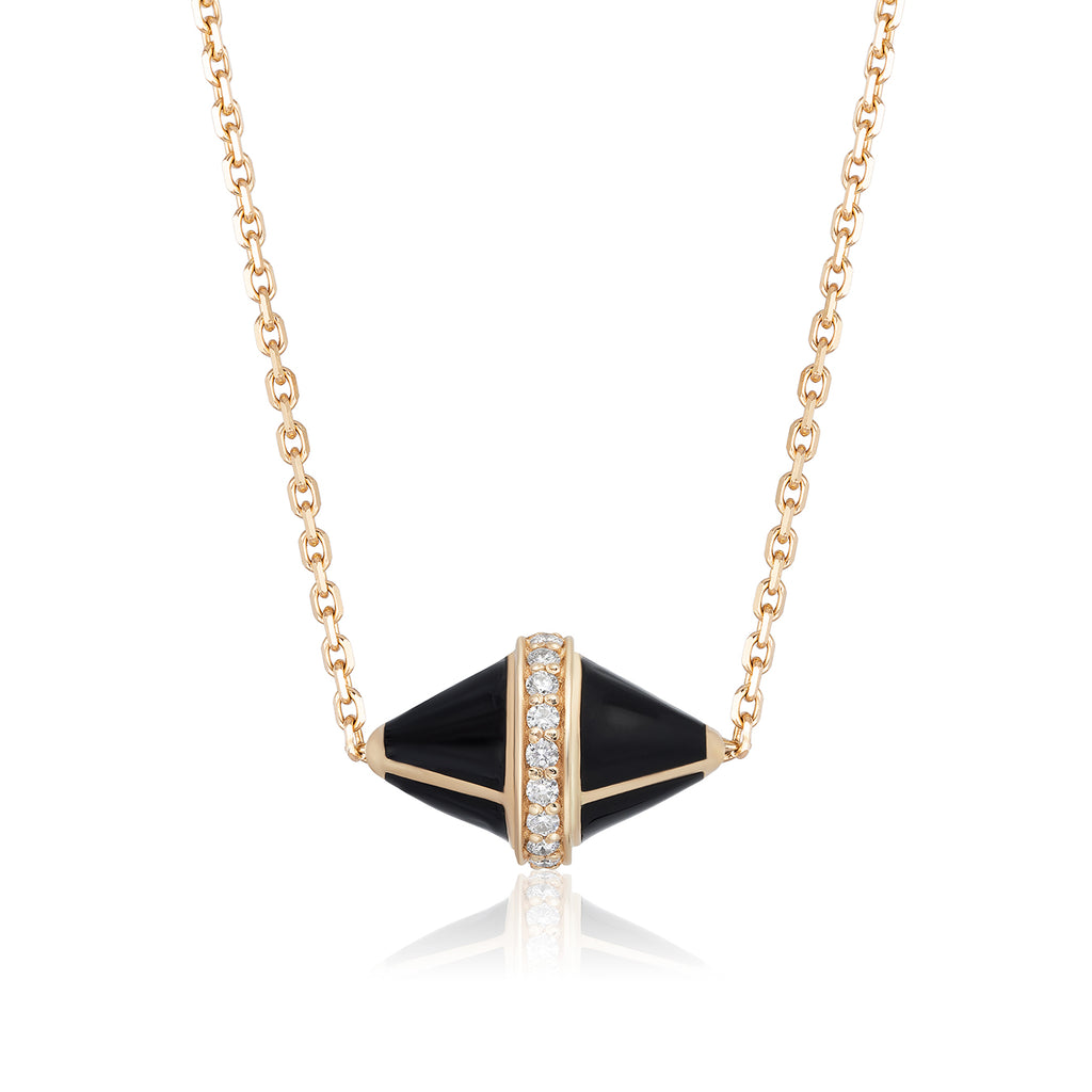 Tresor Iconec Pendant with Diamonds (Black)