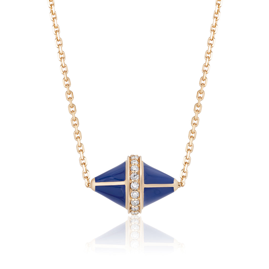 Tresor Iconec Pendant with Diamonds (Blue)