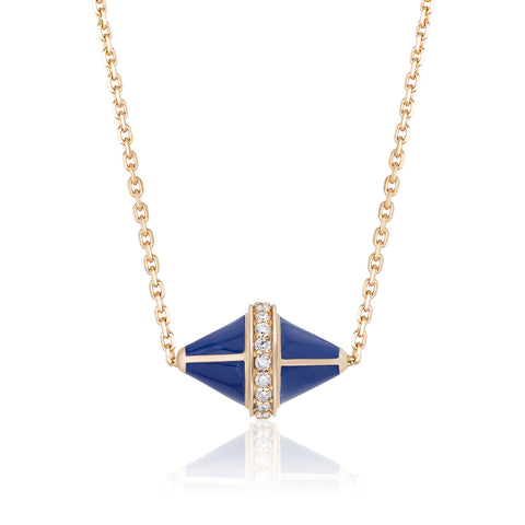 Tresor Iconec Pendant with Diamonds (Blue)