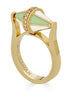 Tresor Iconec Green and White Enamel Ring with Yellow Gold and Diamonds