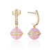 Rising Canopus Drop Earrings with Diamonds (Pink)